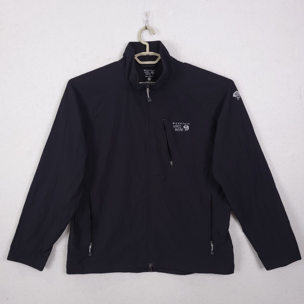 Mountain Hardwear Softshell Jacket Mens XL Black Full Zip Hiking Techwear
